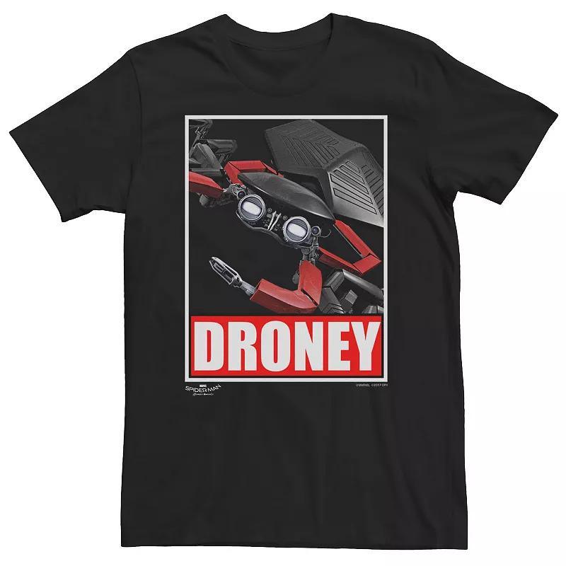 Big & Tall Marvel Spider-Man Homecoming Droney Graphic Tee, Mens Black Product Image