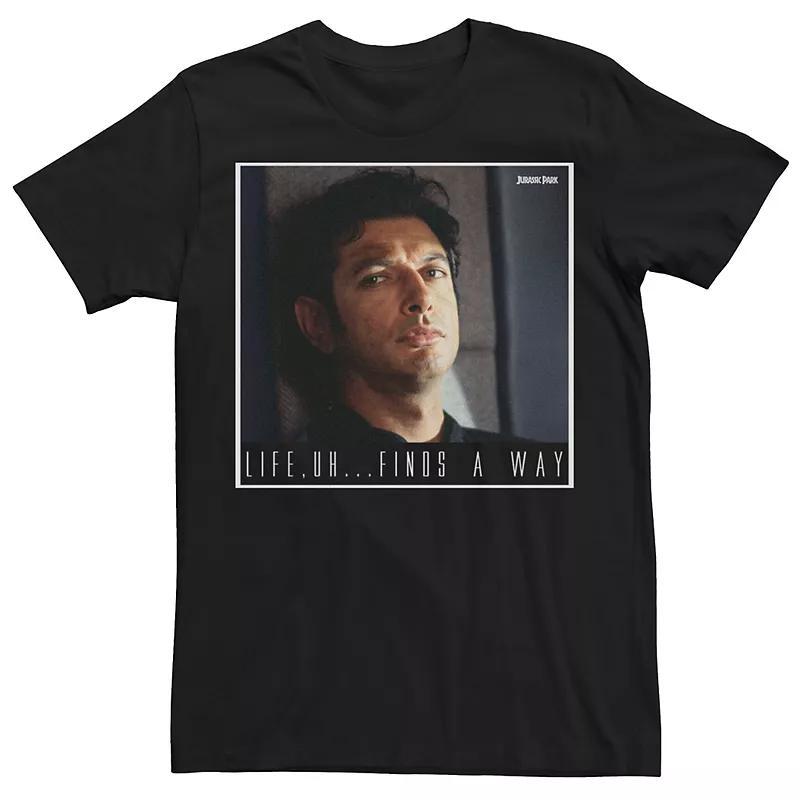 Mens Jurassic Park Ian Malcolm Life Finds A Way Tee Black Product Image