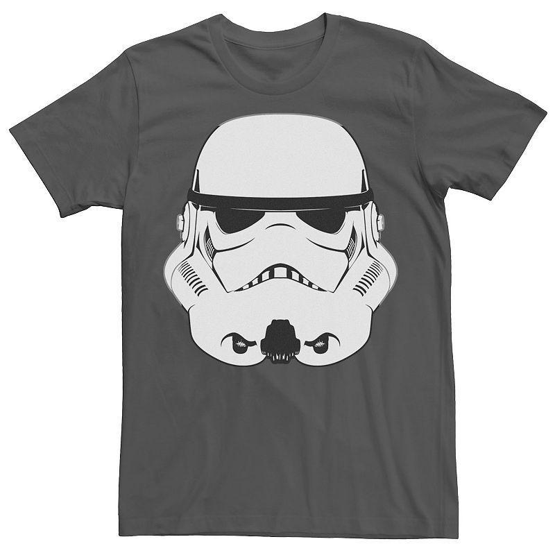 Mens Star Wars Trooper Helmet Graphic Tee Grey Product Image