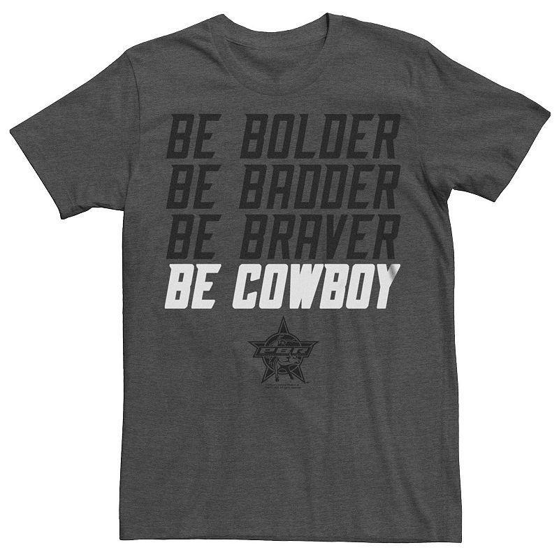 Mens Professional Bull Riders Be Braver Cowboy Tee Grey Heather Product Image