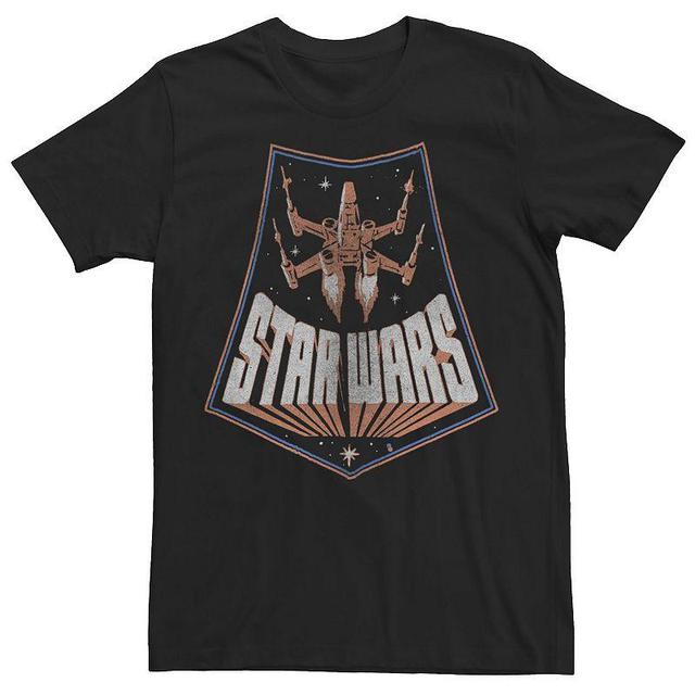 Mens Star Wars X-Wing Distressed Tee Black Product Image