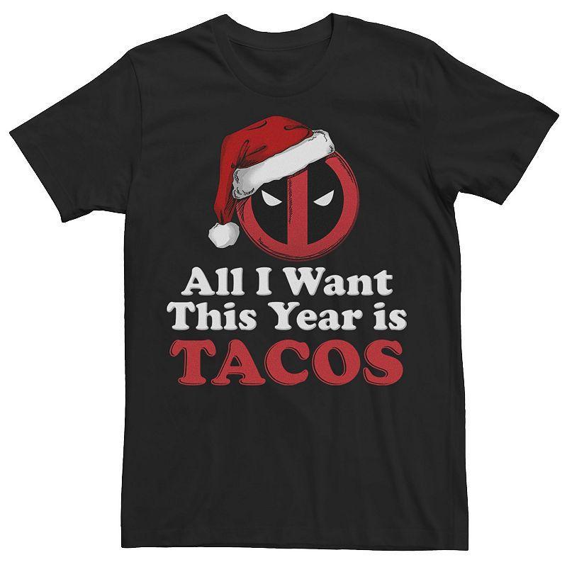 Mens Marvel Deadpool I Want Tacos For Christmas Tee Product Image