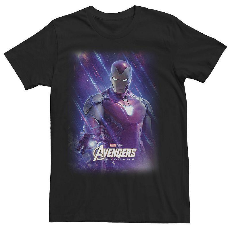 Mens Marvel Avengers Endgame Iron Man Galactic Space Poster Graphic Tee Product Image