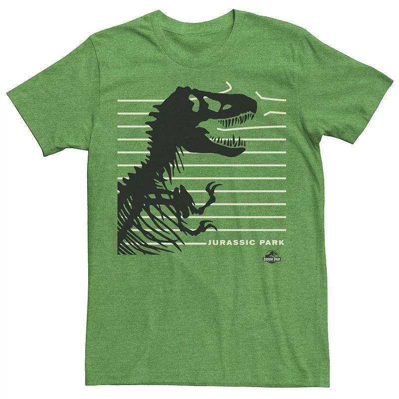 Mens Jurassic Park T-Rex Broken Fence Tee Dark Grey Product Image