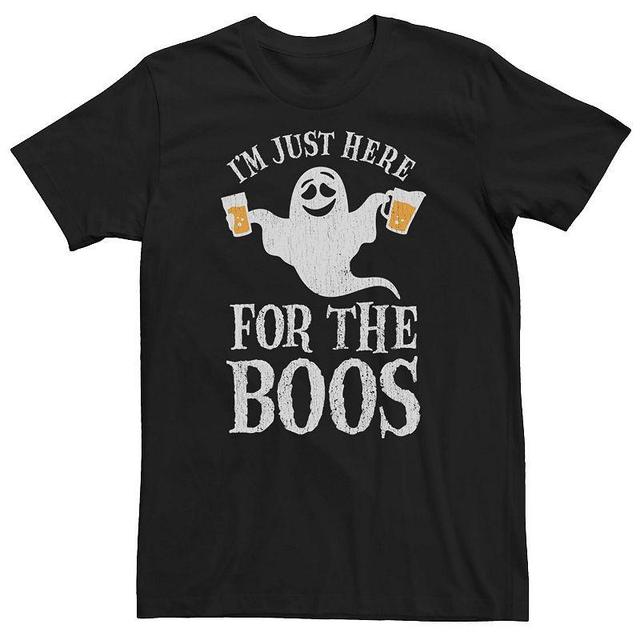 Mens Here For The Boos Ghost Tee Product Image