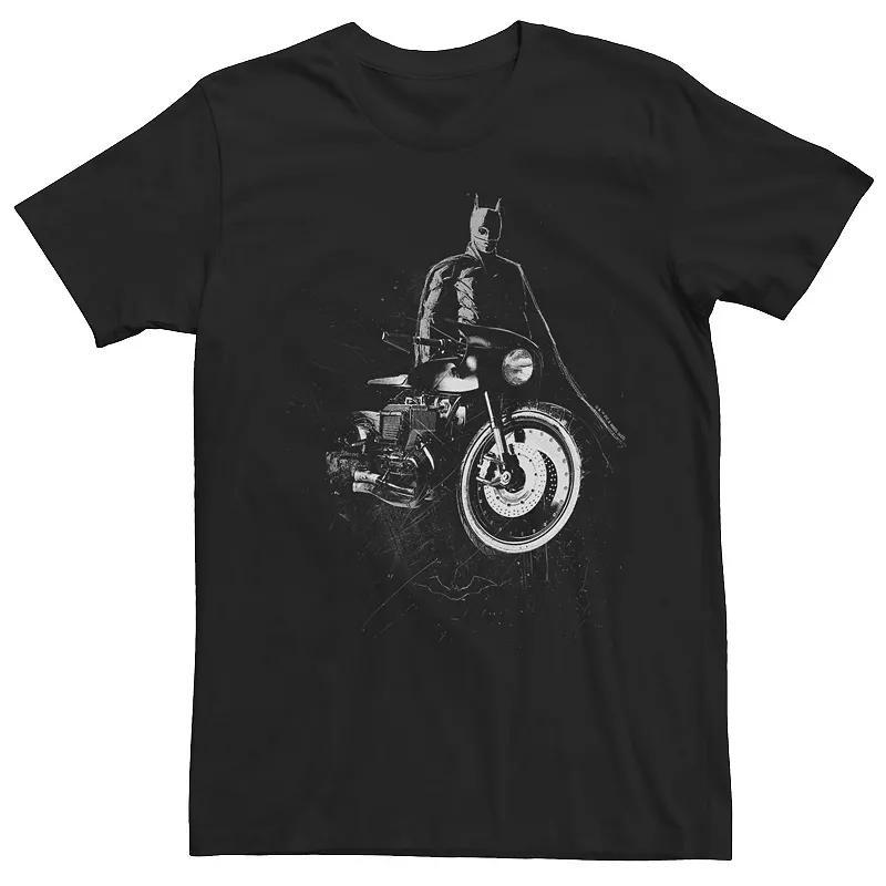 Mens DC Comics The Batman Bat and Batcycle Portrait Tee Product Image