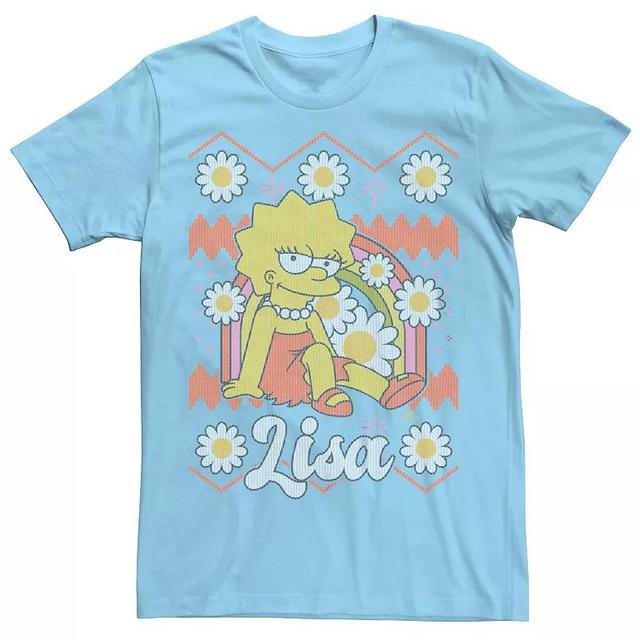 Mens The Simpsons Lisa Christmas Sweater Graphic Tee Product Image