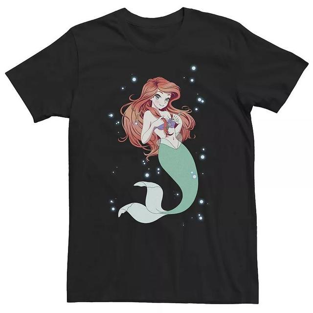 Big & Tall Disney Little Mermaid Anime Ariel Tee, Mens Product Image