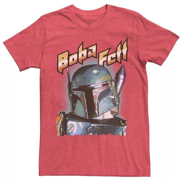 Mens Star Wars Boba Fett Paint Graphic Tee Red Grey Product Image