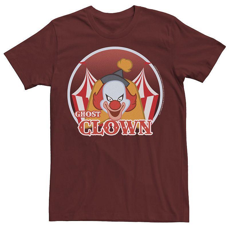 Mens Scooby-Doo Ghost Clown Retro Logo Tee Red Product Image