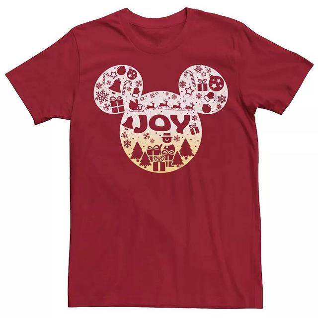 Disneys Mickey Mouse Mens Joy Icons Filled Head Tee Red Product Image