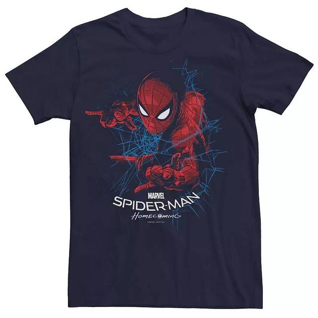 Mens Marvel Spider-Man Homecoming Webbed Up Tee, Mens Blue Product Image