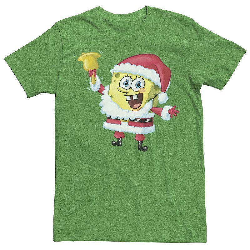 Mens Nickelodeon SpongeBob SquarePants Santa Claus Graphic Tee Red Product Image