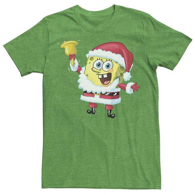 Mens Nickelodeon SpongeBob SquarePants Santa Claus Graphic Tee Red Product Image