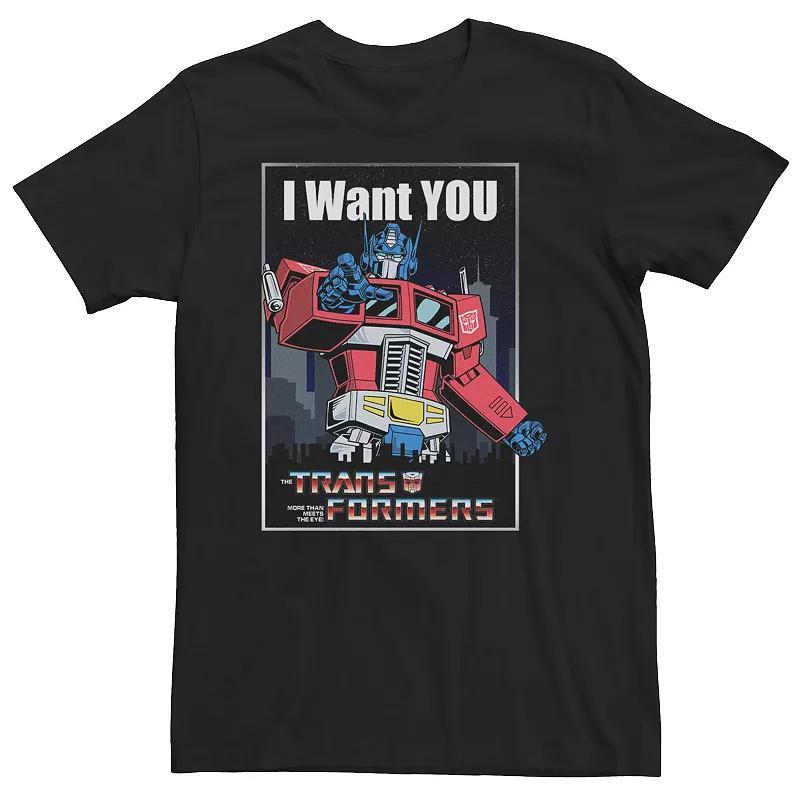 Big & Tall Transformers Optimus Prime I Want You Tee, Mens Product Image