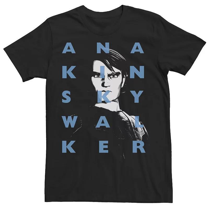 Mens Star Wars: Clone Wars Anakin Skywalker Text Overlay Tee Product Image