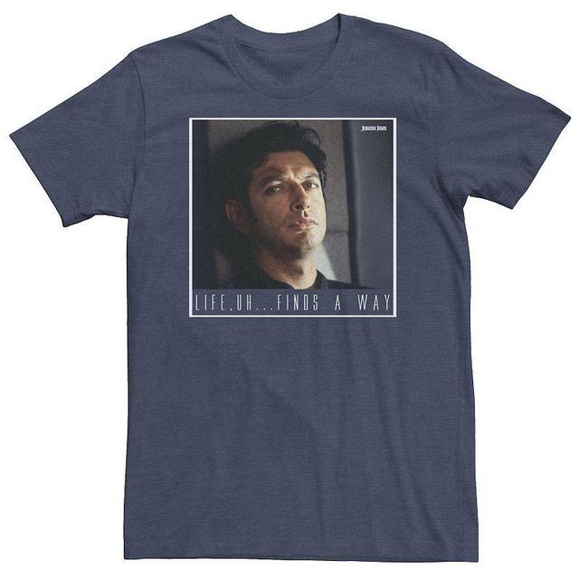 Big & Tall Jurassic Park Ian Malcolm Life Finds A Way Tee, Mens Med Blue Product Image