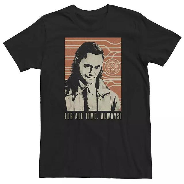 Big & Tall Marvel Loki For All Time Always Poster Tee, Mens Product Image