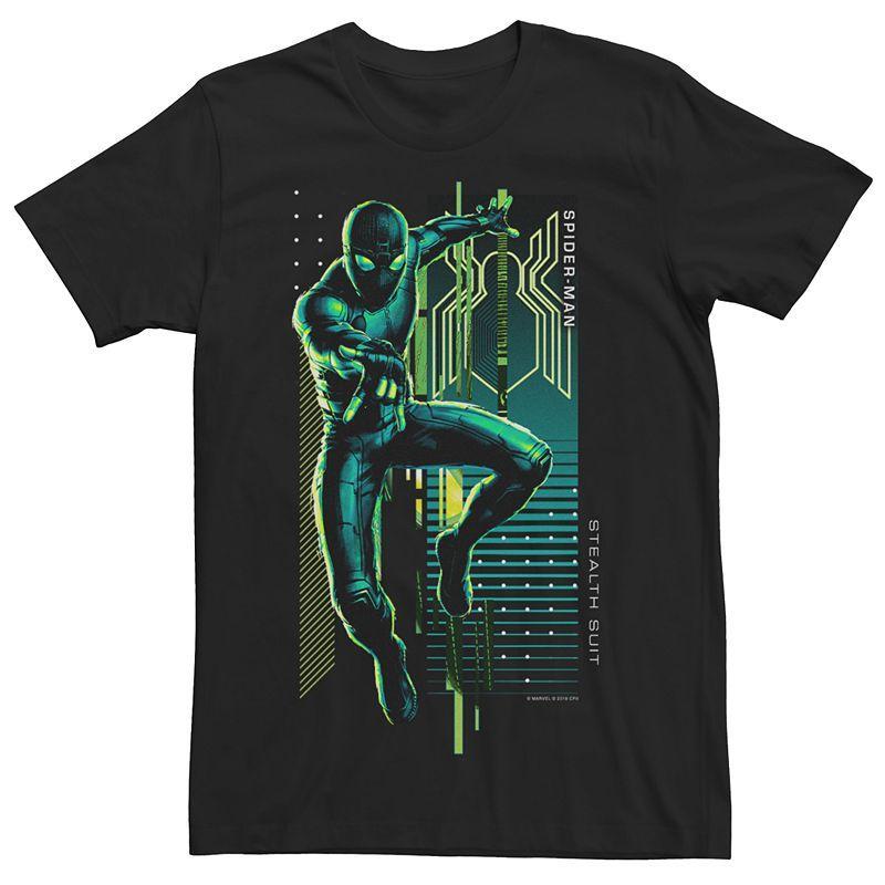 Mens Marvel Spider-Man Short Sleeve Graphic Tee Black Product Image