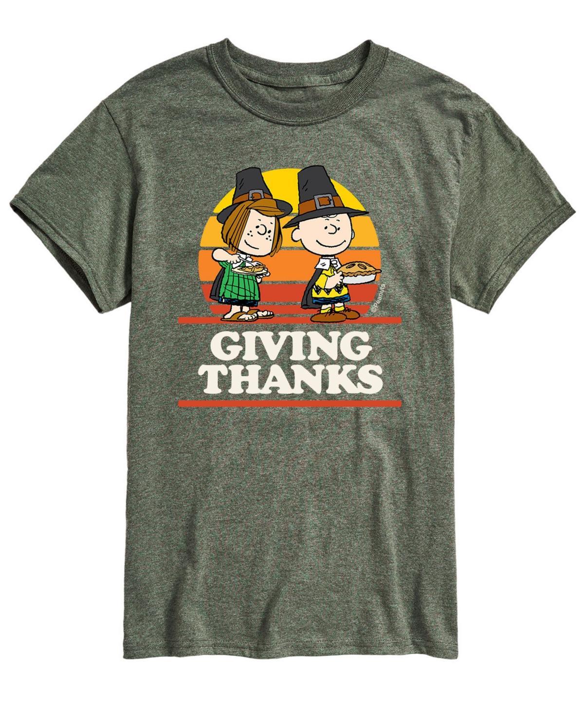 Airwaves Mens Short Sleeve Peanuts Giving Thanks T-shirt Product Image