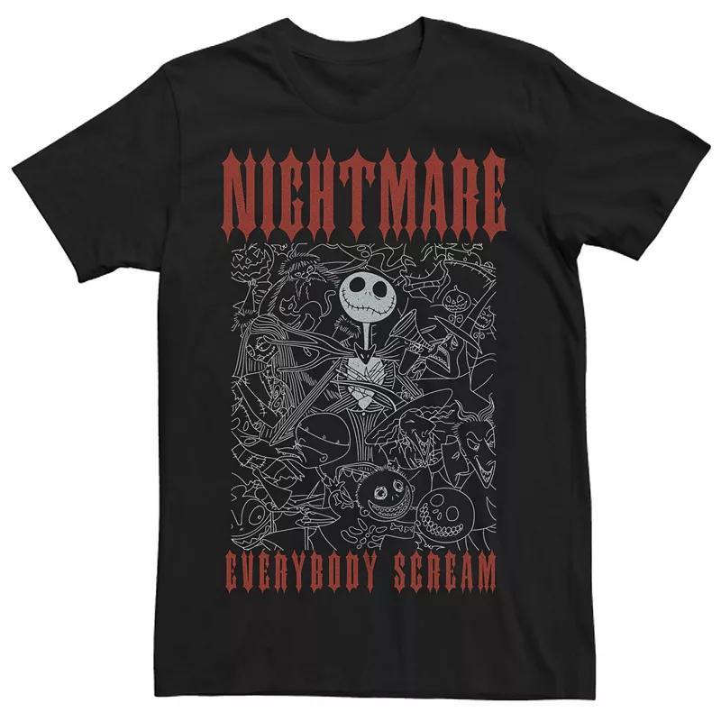 Mens The Nightmare Before Christmas Jack Everybody Scream Graphic Tee Product Image