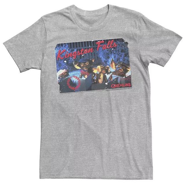 Mens Gremlins Christmas Greeting Card Tee Athletic Grey Product Image