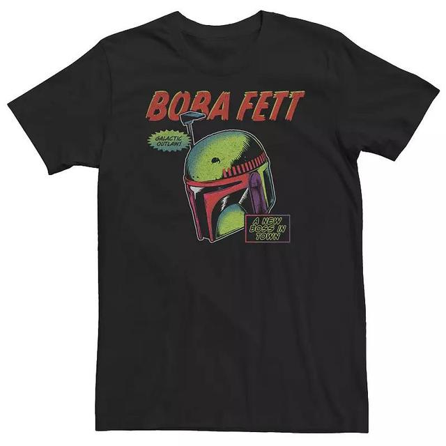 Big & Tall Star Wars Boba Fett Rainboba Head Shot Tee, Mens Product Image