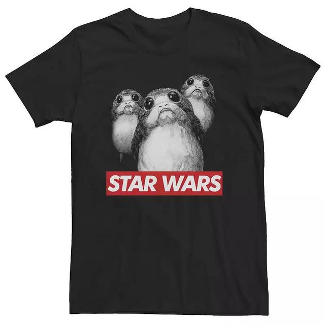 Big & Tall Star Wars Porgalicious Group Shot Logo Tee, Mens, Size: 3XL, Black Product Image