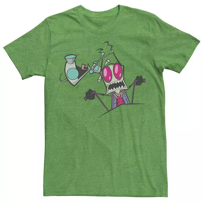 Mens Nickelodeon Invader Zim Gir Pulling Zims Antennas Portrait Graphic Tee Product Image