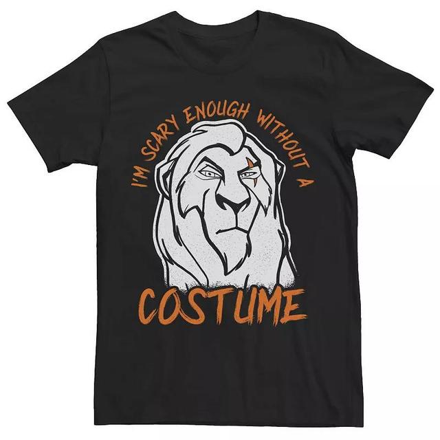 Disneys The Lion King Scar Mens Scary Enough Without A Costume Tee Product Image