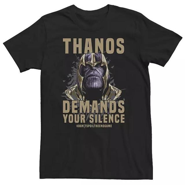 Big & Tall Marvel Avengers Endgame Thanos #DontSpoilTheEndgame Tee, Mens Product Image