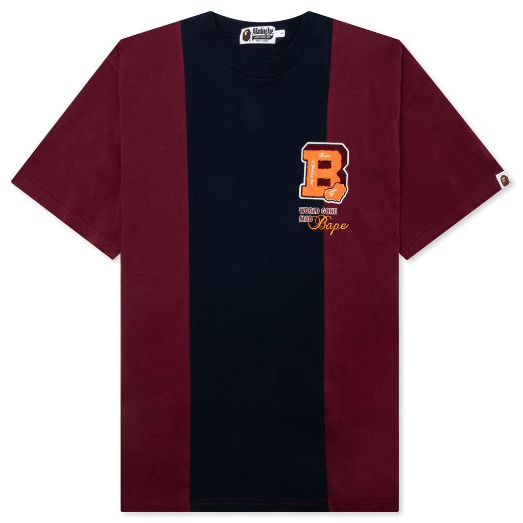 Bape Badges Color Blocking Tee - Navy Male Product Image