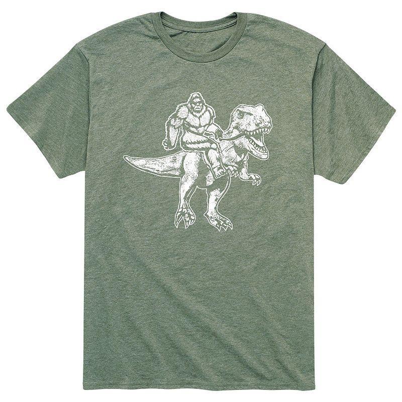 Mens Bigfoot Riding T-Rex Tee Product Image