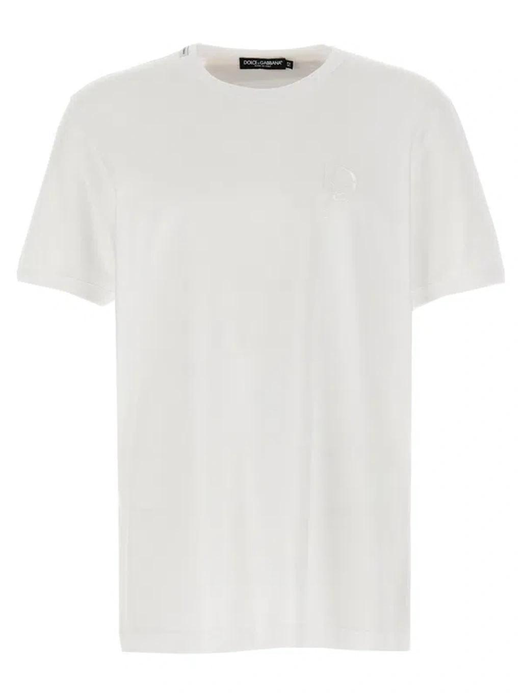 Logo Embroidery T-shirt In White Product Image