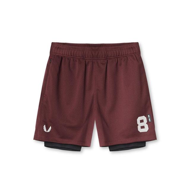 0620. SilverPlus™ Mesh Rec Liner Short - Crimson Red/Black Product Image