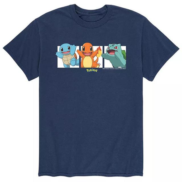 Mens Pokemon Character Squares Tee Blue Product Image