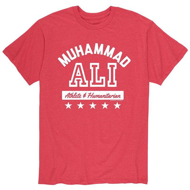 Mens Ali Athlete Humanitarian Tee Grey Red Product Image