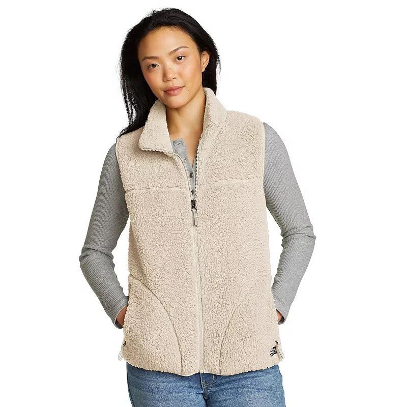 Womens Eddie Bauer Faux Shearling Vest Brown Product Image