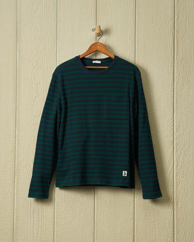 Mariner Knit Shirt in Navy/Green Product Image