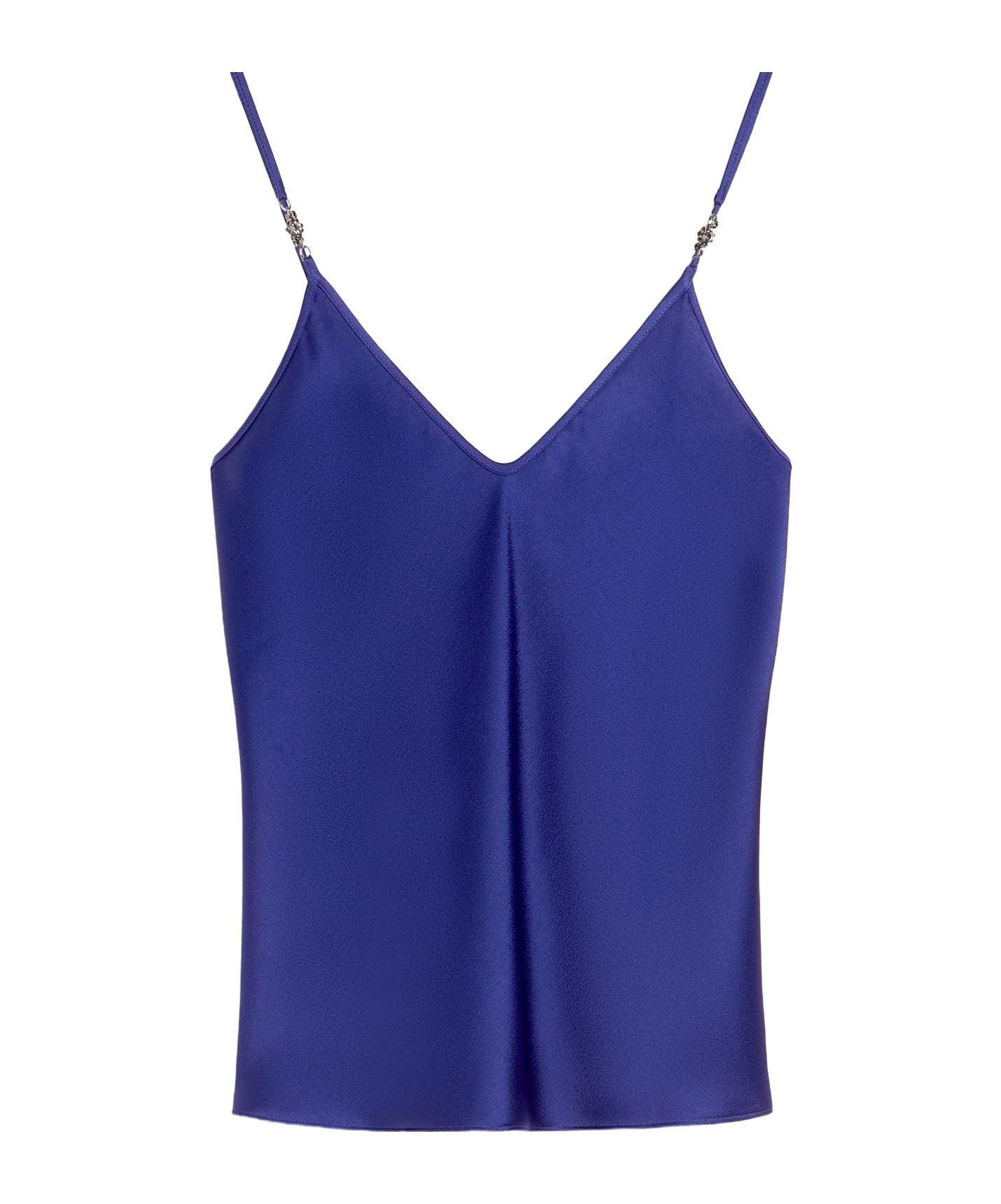 MAX MARA V-neck Sleeveless Sling In Blue Product Image