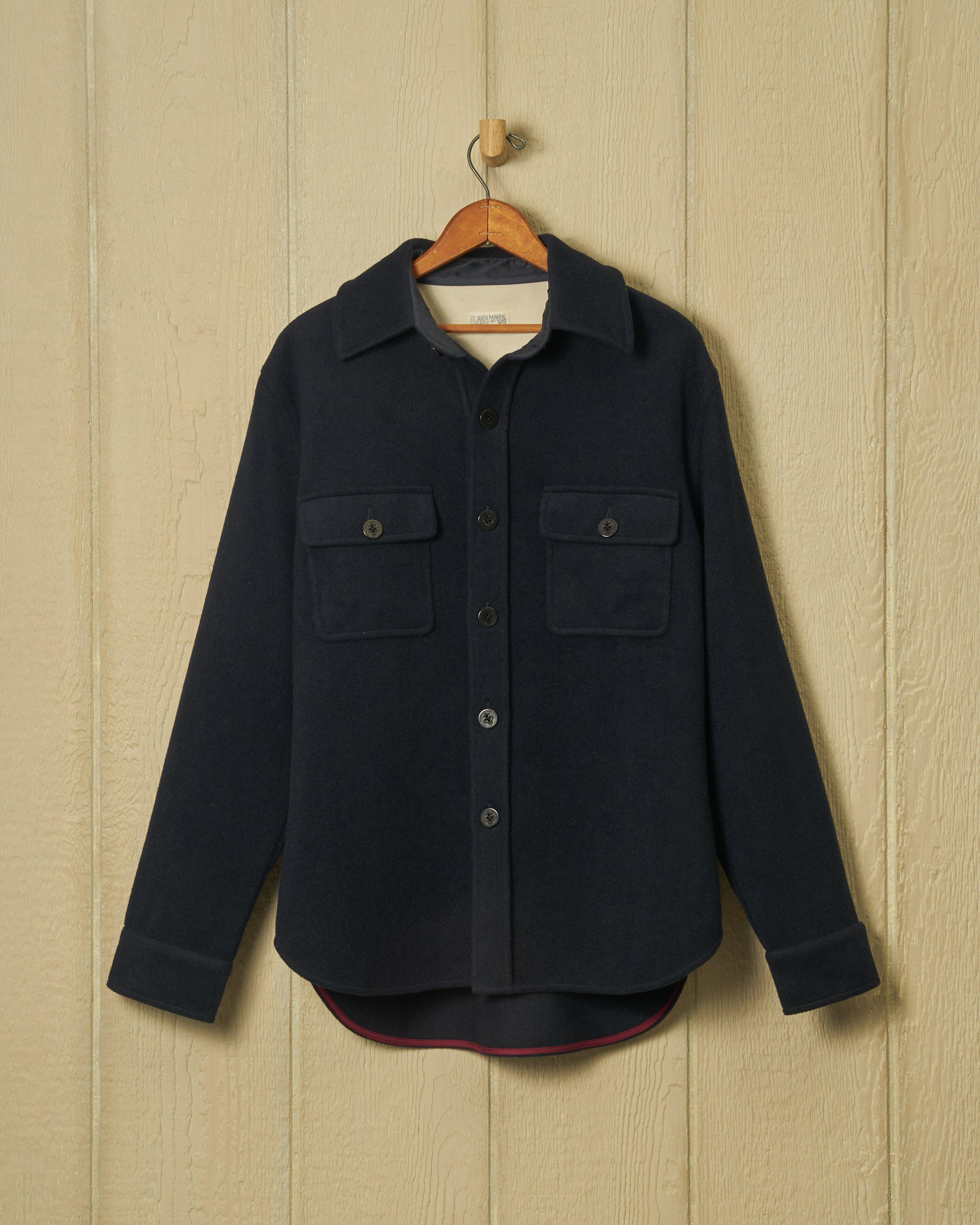 CPO Shirt Jacket in Navy Wool Product Image