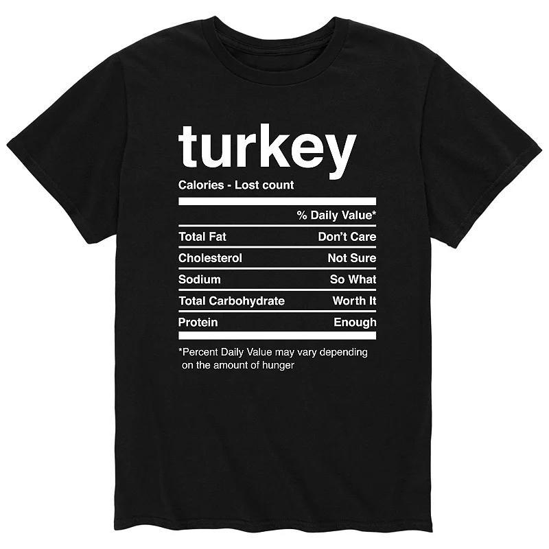 Mens Turkey Nutrition Facts Tee Product Image