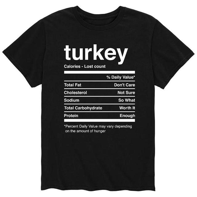 Mens Turkey Nutrition Facts Tee Product Image