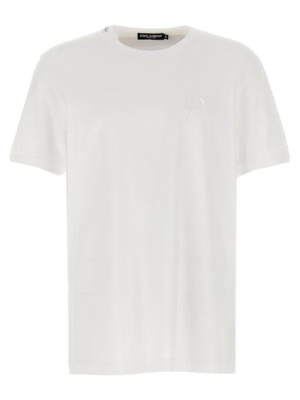 Logo Embroidery T-shirt In White Product Image