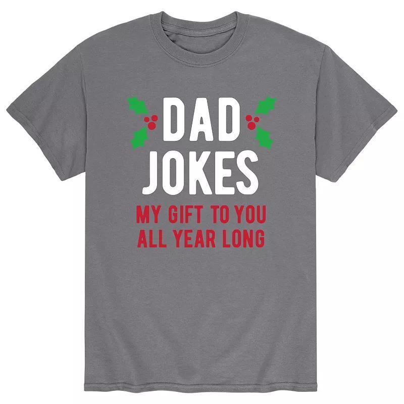 Mens Dad Jokes Gift To You Tee Grey Product Image