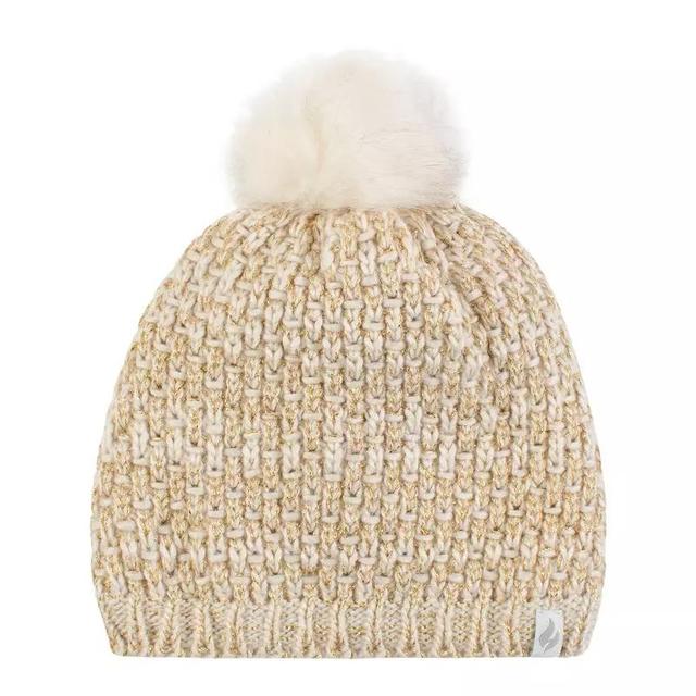 Womens Heat Holders Heatweaver Basket Weave Pom Hat Product Image