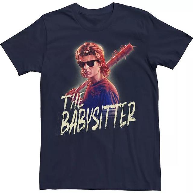 Mens Netflix Stranger Things Steve The Babysitter Portrait Tee Blue Product Image