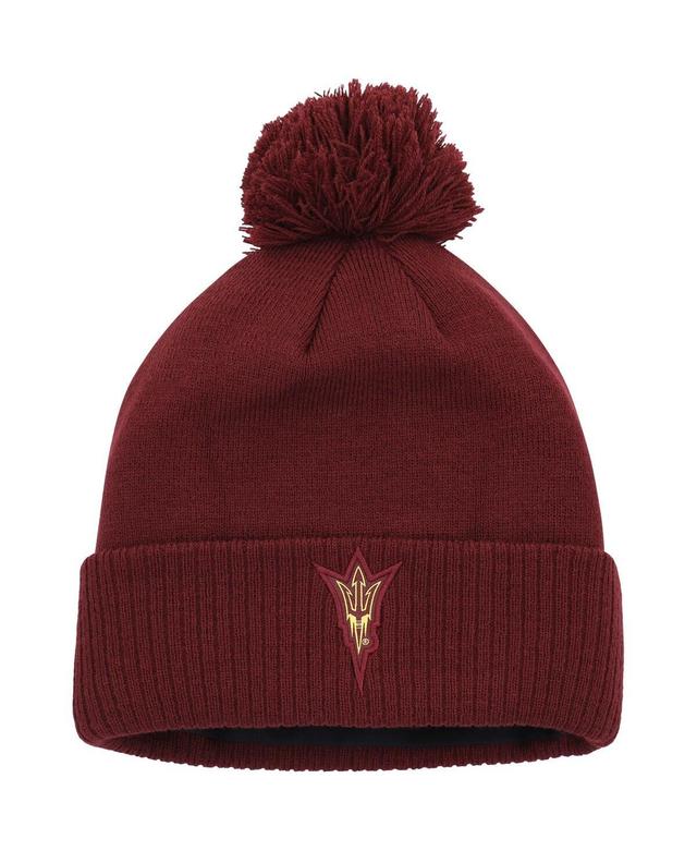 Mens adidas Maroon Arizona State Sun Devils 2023 Sideline Cold.rdy Cuffed Knit Hat with Pom Product Image