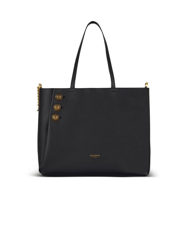 Emblème leather tote bag Product Image