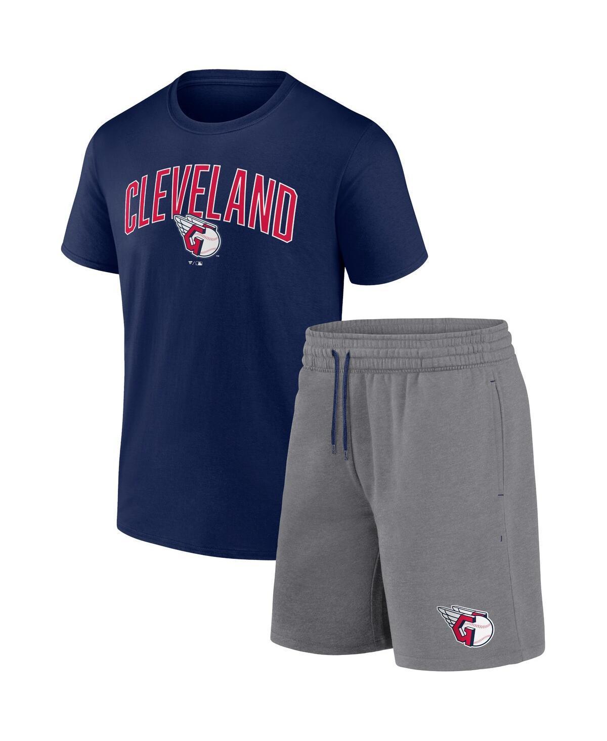 Mens Fanatics Navy Cleveland Guardians Arch T-shirt and Shorts Combo Set - Navy Product Image